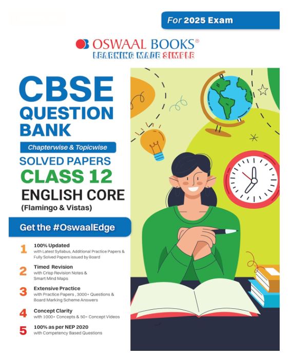 Oswaal CBSE Question Bank Class 12 English Core, Chapterwise and Topicwise Solved Papers For Board Exams 2025